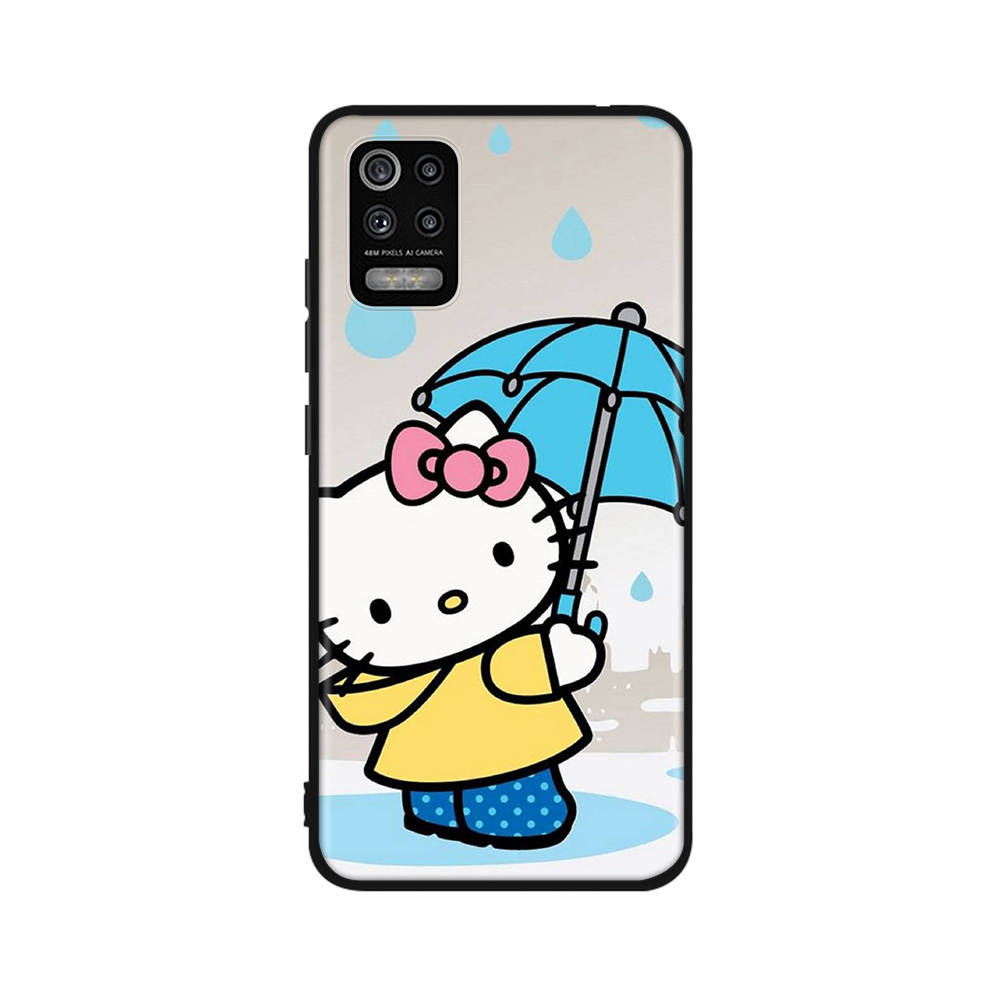 Чехол KT59 Hello Kitty Girl для Samsung A04 A14 A23 A34 A54 M23 M33 M52 M53 Realme 10 9 C30S C35 C55 VIVO Y02S Y21 Y33S Y51 X80 Pro, прозрачный чехол