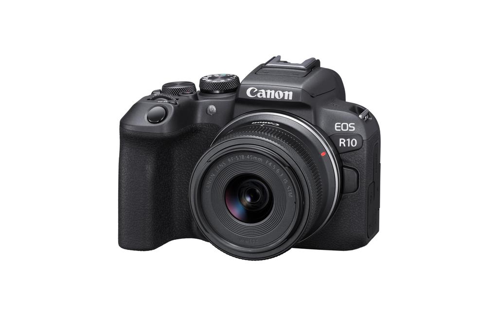 Canon Комплект объективов для беззеркальной однообъективной камеры EOS R10 (РФ-С18-45) Черный/APS-C/EOSR10-1845ISSTMLK