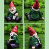4PCS Fairy Garden Gnomes Accessories My Little Friend Drunk Gnome Dwarfs Statue