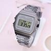 Clear Band Transparent Square Common Digital Wristwatch
