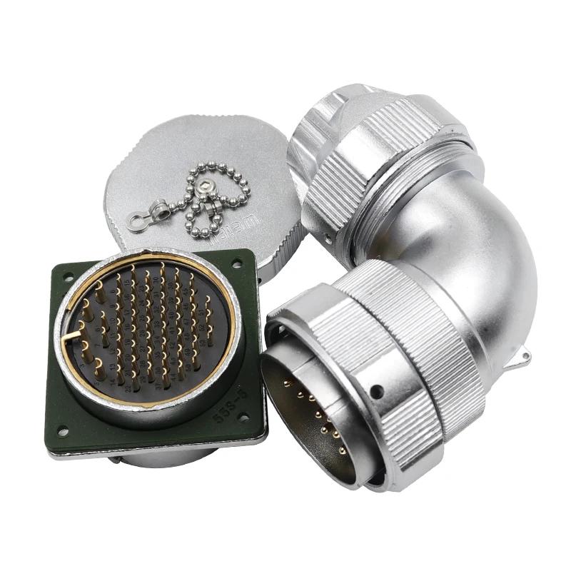 WEIPU WY55 TU+Z 4 7 40 53 61Pin Waterproof Connector Adapter10A 50A AC DC 500V Large Current Aviation Male Plug Female Socket