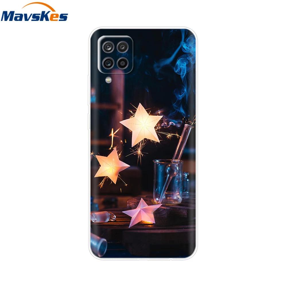 Phone Case For Samsung Galaxy A12 Case SamsungA12 Silicone Clear TPU Painted Soft Cover For Samsung A12 A 12 Bumper Fundas Etui