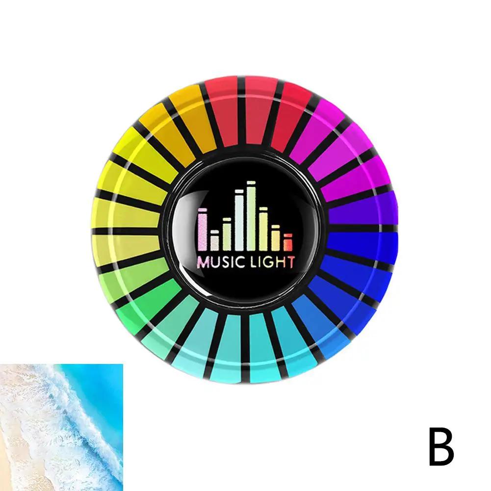 RGB Пикап Огни Светодиодная 3D Атмосферная Лампа Звуковое Управление Музыкальные Ритмические Огни Освежитель Воздуха Для Автомобиля Игр ТВ Деко Q7l2