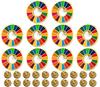Nations Official Latest System SDGs Badge 25mm Gold Cloisonne SDGs Badge Pin Badge SDGs Perfect for Hats and Bags Cute [United Specification/Invoice