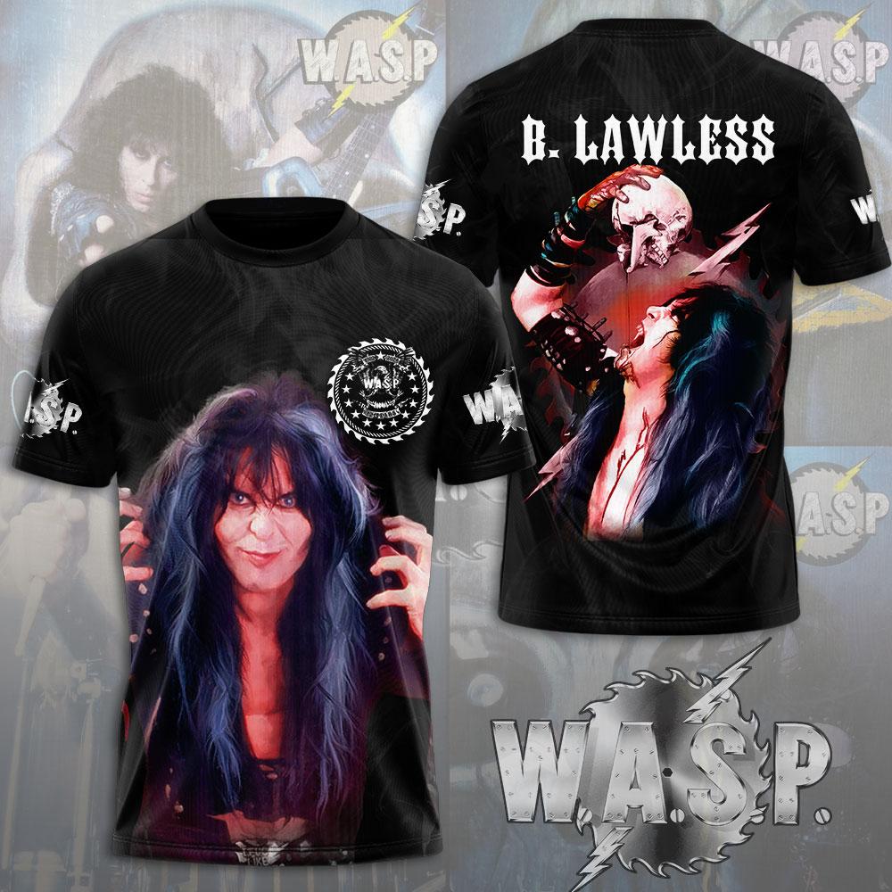 W.A.S.P Рок 3D-печать Футболки Мужчины Женщины Хип-хоп Тренд Футболка с коротким рукавом Y2k Топы Оверсайз Уличная одежда Мужская одежда