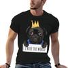 Cute Funny Pug King I Rule The World Tshirt Oversized T Shirt Anime Stuff Unisex Clothes