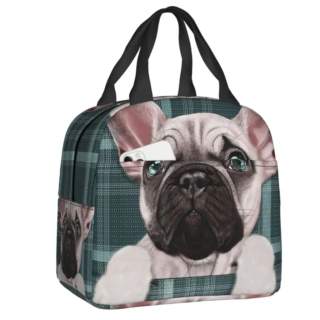 Французский бульдог термосумка для обеда для женщин герметичная французская собака любительница холодильника термосумка для обеда офис работа школа