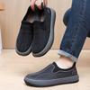 Men's Shoes Casual Canvas Shoes Middle Aged Elderly Non Slip Flat Comfort Thick Soled Male Shoes