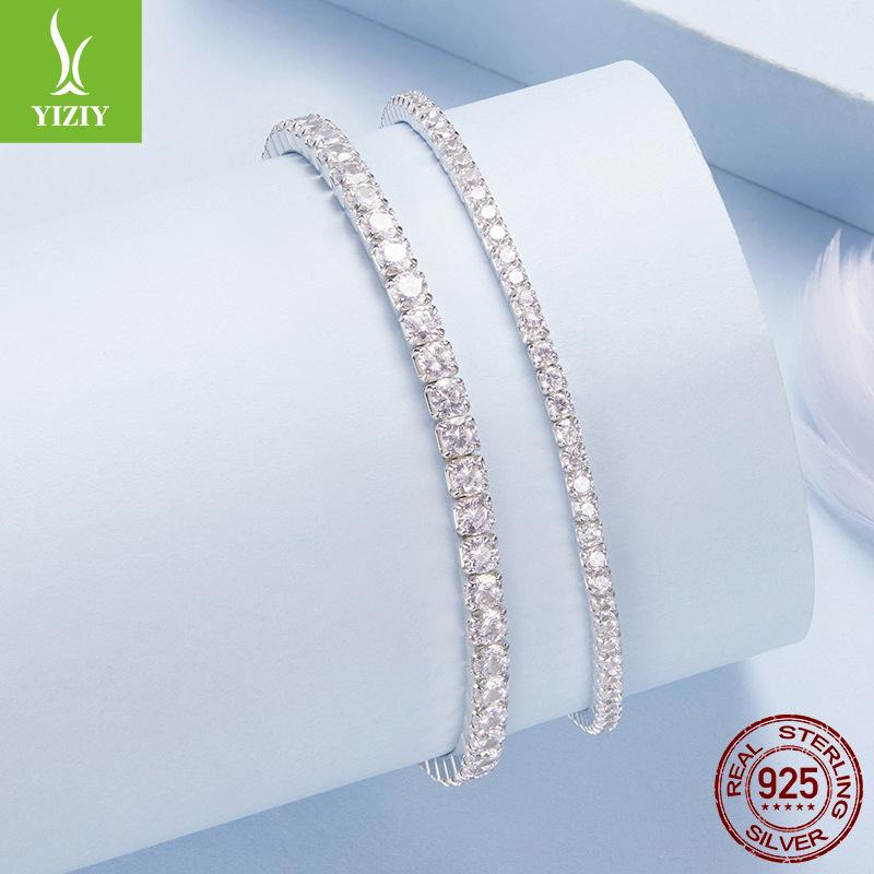 Light Luxury Full Diamond S925 Sterling Silver Bracelet Fashion High Sense Shining Zircon Bracelet Jewelry Ladies