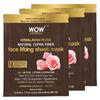 Wow Skin Science Himalayan Rose Natural Cupra Fiber Face Lifting Sheet Mask - Skin Brightening, Skin Smoothening, and Skin Toning, (Pack of 3)