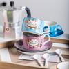 Кофейная чашка, посуда для воды, тарелка с блюдцем и ложкой Lucky Cat, подарочная коробка, японская зеленая ручка, мультяшная посуда для чая, домашняя кухонная утварь