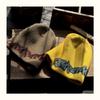 American Graffiti Original Niche Retro Knitted Hat To Keep Warm and Cold Proof Outdoor Ski Beanie Ear Protection Autumn and Winter Yellow
