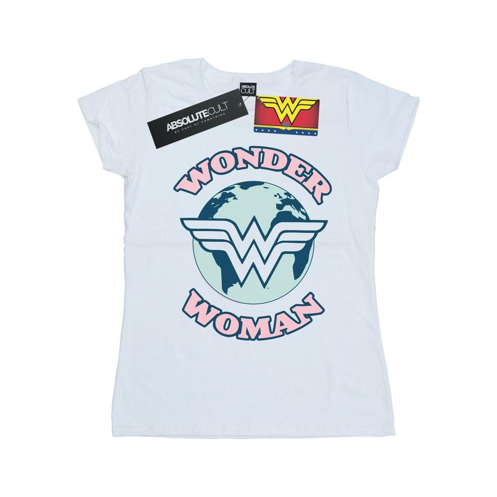 DC Comics Womens/Ladies Wonder Woman Planet Symbol Cotton T-Shirt