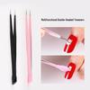 Multi-functional Nail Art Tweezers with Silicone Tip & Diamond Picker