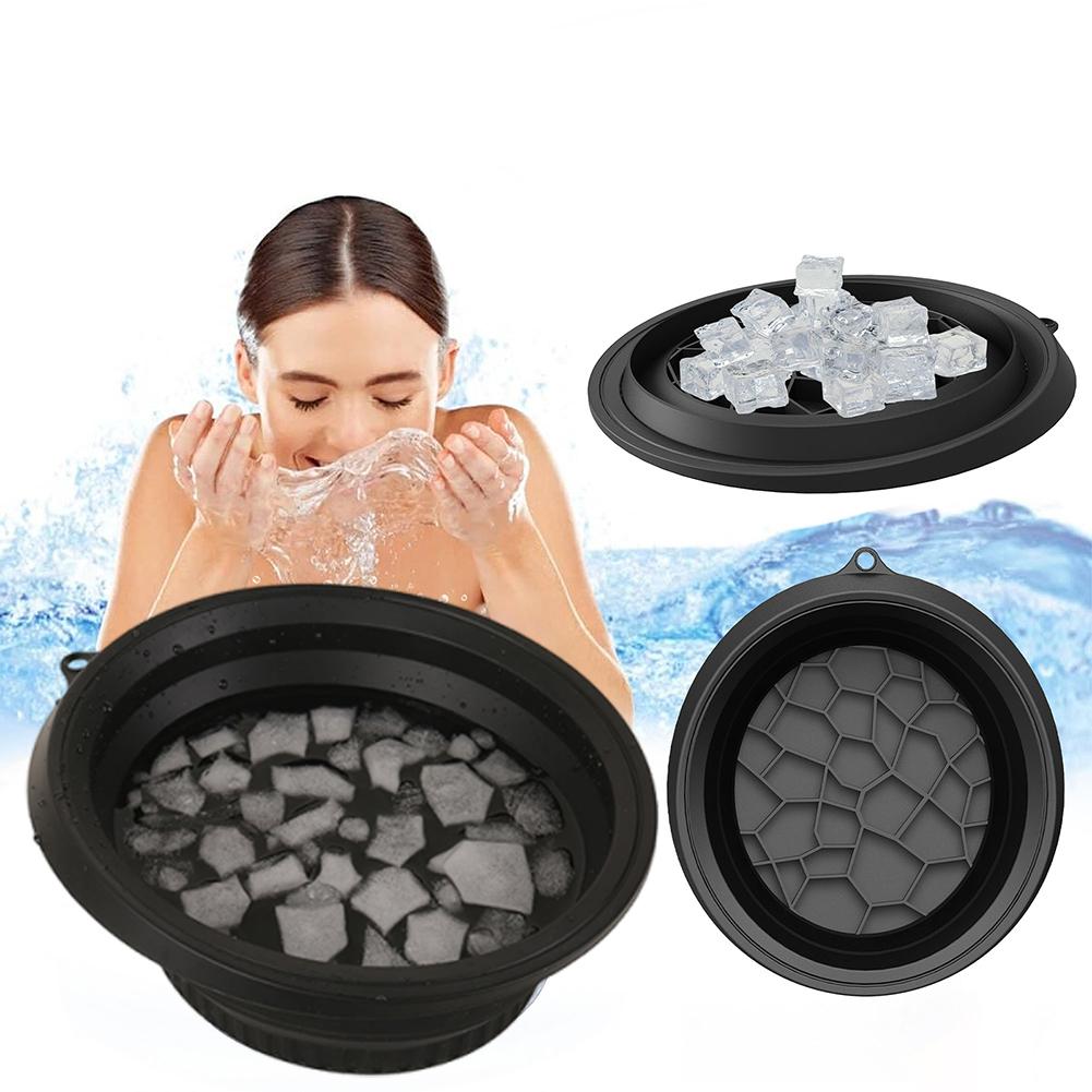 Face Bowl For Ice Foldable Silicone Wash Basin For Skin Care