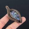 Abalone Shell Gemstone Чистая медная проволока Обернутая ювелирная подвеска ручной работы