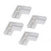 20Pcs FCOB COB Connector Transparent L Corner Shaped 8mm 0.31in 2 Pin V+v‑ Single Color LED Strip Connector