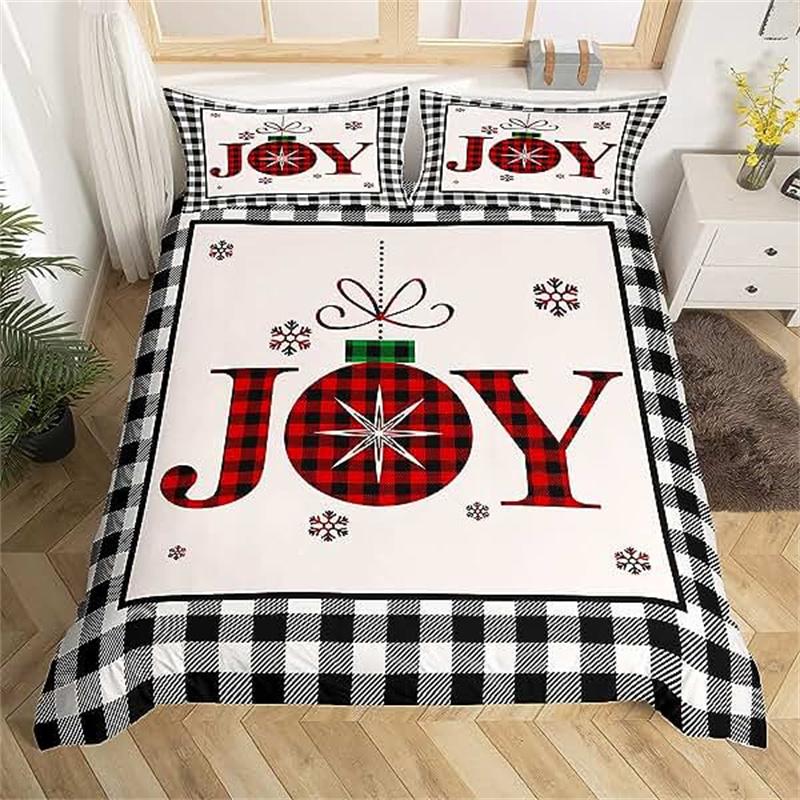 Christmas Duvet Cover Gold Reindeer Bedding Set Boys Girls Room Decor Blue Christmas Tree Comforter Cover Western New Theme