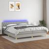 Maison Exclusive - Sommier à lattes de lit matelas LED Gris clair 200x200 cm Tissu