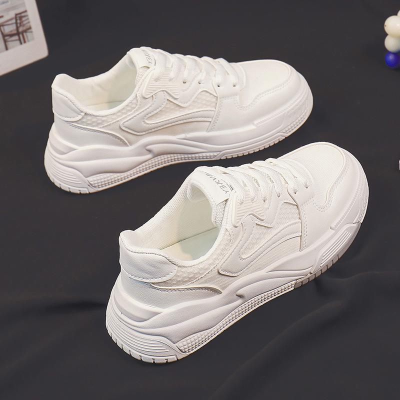 Белые туфли Женская обувь Универсальные плоские кроссовки Весна и осень Студенческая женская удобная спортивная повседневная обувь для девочек