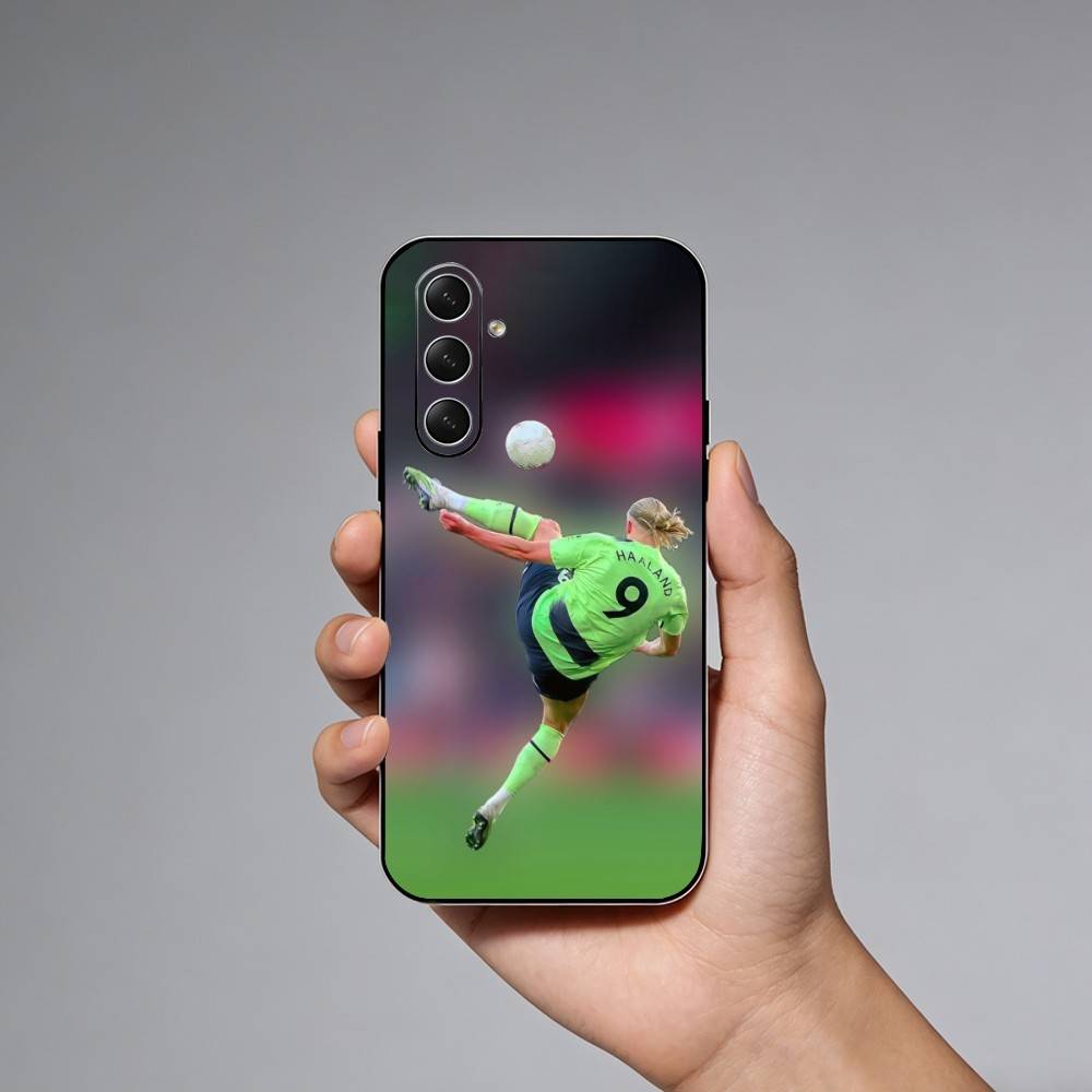 Чехол для телефона Football E-Erling H-Haaland для Samsung Galaxy A73, A72, A71, A70, A52, A51 Другие Мягкий Черный Чехол