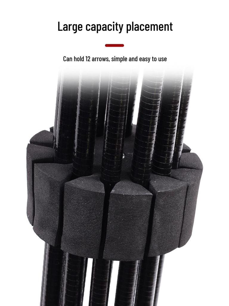 12-Piece Carbon Arrow Set with Quiver - Outdoor Archery Equipment & Accessories