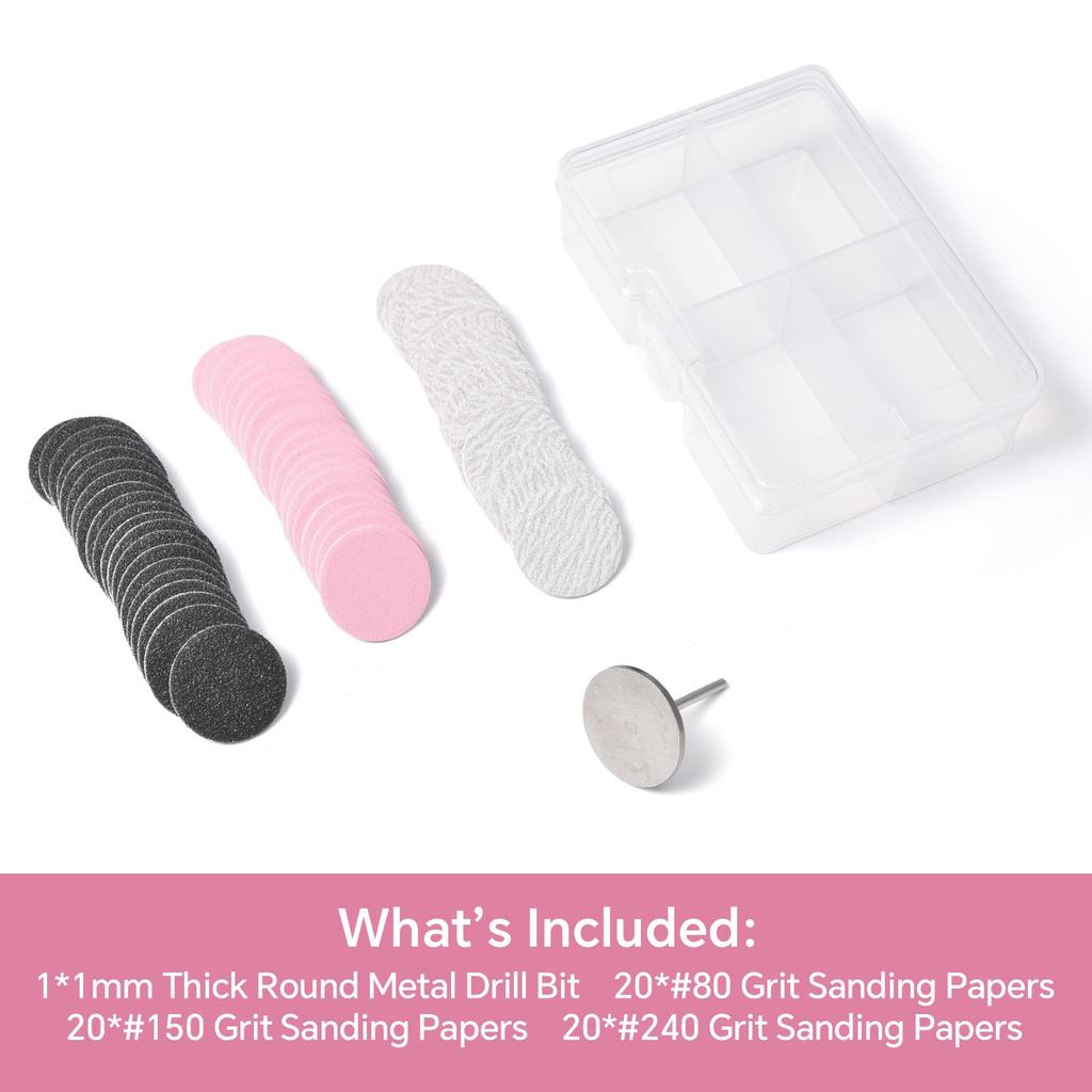 Набор сменной наждачной бумаги для удаления ороговевшей кожи для маникюра и педикюра с металлическим диском, насадка для ногтевой дрели, средство для удаления мозолей, аксессуары для ухода за ногами