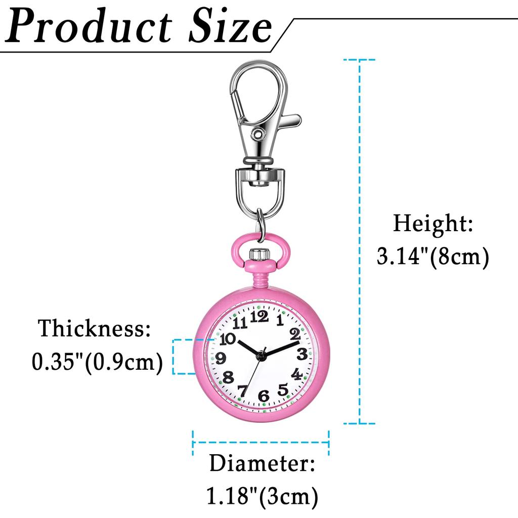 Lancardo Nurse Watch Pocket Watch Clip Nurse Watch Cute Ladies Analog Clock Pocket Watch Perfect Gift to Day Nurse Watch