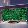 Leowefowa 16x7ft Green Leaves Garage Door Cover Grass Backdrop Greenery Circle Backdrop Stand Yard Garage Background Decoration Cover Outdoor