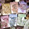 20Pcs/pack Vintage Butterflies Flower PET Stickers DIY Diary Junk Journal Decoration Plant Collage Sticker Album Scrapbooking