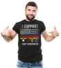 Мужская футболка "Я поддерживаю службы быстрого реагирования" США Полиция Пожарный Военный Парамедик Футболка