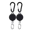 5 Pack Retractable Keychain Badge Reel 24 Inch Rustproof Steel Wire Rotatable Carabiner Clip for Keys ID Cards Badge Holders Belt or Bag Use