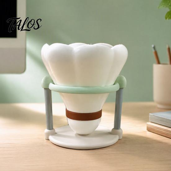Компактный настольный органайзер, 3D-печатный держатель для ручек в виде бадминтонной ракетки, Органайзер для канцелярских принадлежностей, Креативный настольный органайзер, Современный декор для дома и офиса, Контейнер для хранения принадлежностей