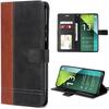 Case for Xiaomi Redmi Note 13 Pro 5G (not for 4G), Foldable Two-Tone PU Leather Case with Card Slots and Stand - Brown
