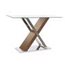 Table À Manger Style Moderne Console Marron Foncé, Transparent, Argenté 120 Cm