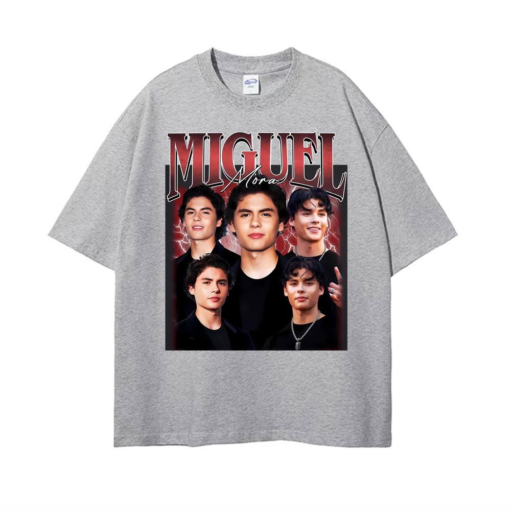 Miguel Mora Vintage Funny Meme Printed T Shirts Men Women Fashion Oversized Streetwear T Shirt Casual Loose 100% Cotton T-shirts