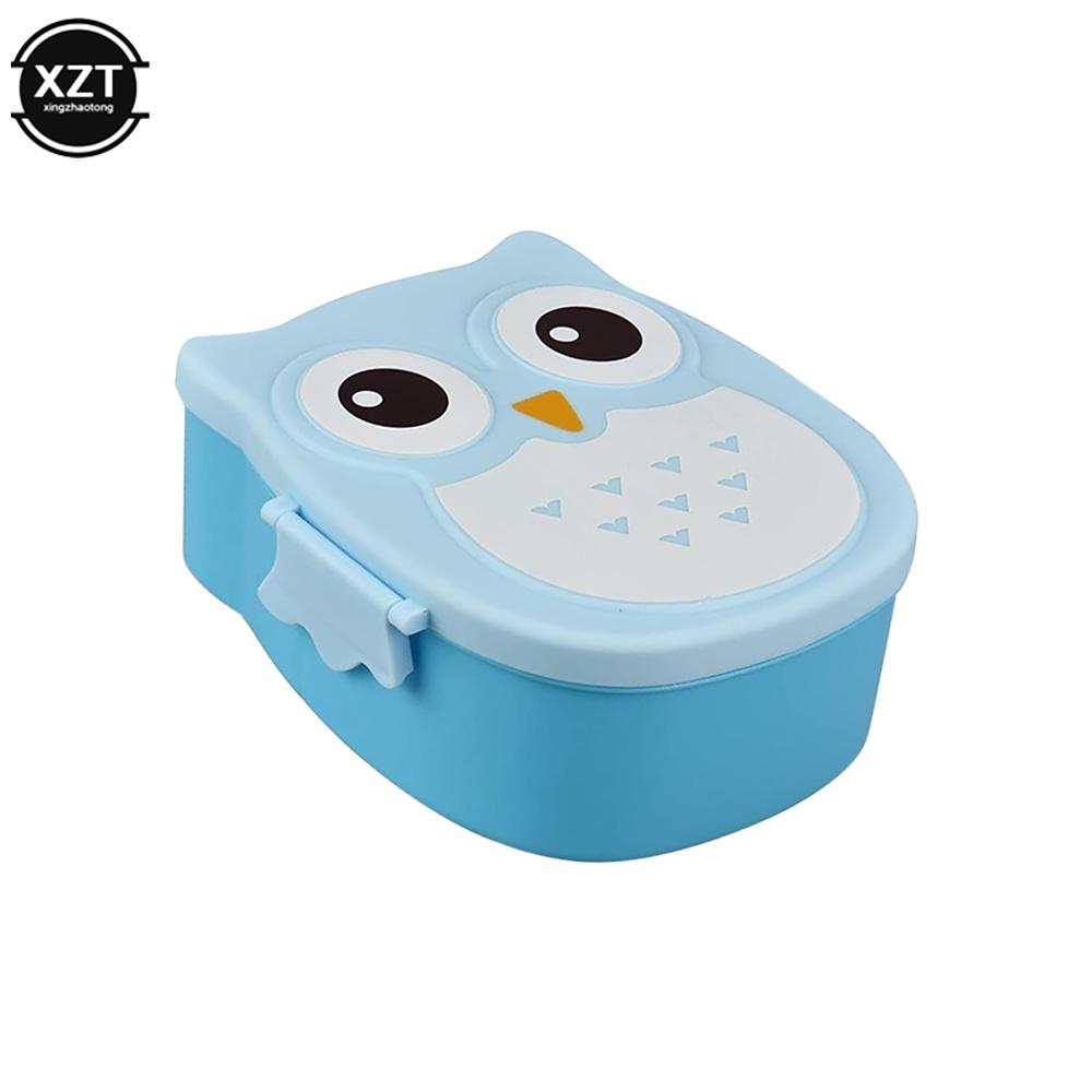 1pcs Cartoon Owl Lunch Box Portable Japanese Bento Meal Boxes Lunchbox Storage For Kids School Outdoor Thermos Food Picnic Set