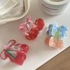 Cherry Bowknot Hair Claw Clips Glossy Finish Hair Claw Elegant Fruit Hair Clips  Half up Hairstyles