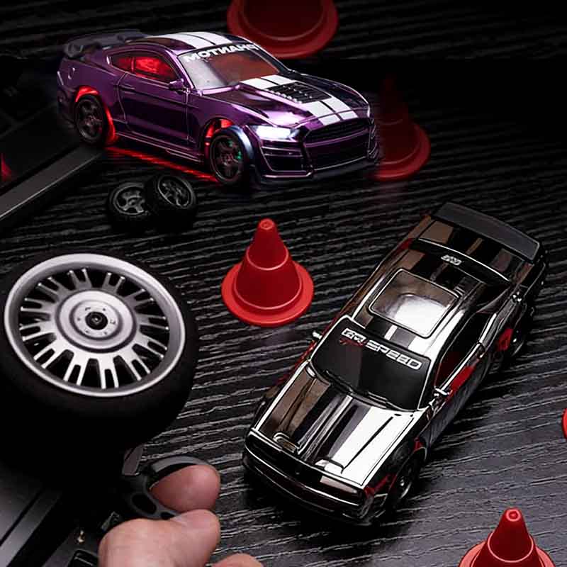 Мини RC Дрифт Машинки 2.4G 15 км/ч 1:43 Профессиональный Гоночный Радиоуправляемый Автомобиль RTR Высокоскоростная Настольная Модель Подарок Спортивная Игрушечная Машинка