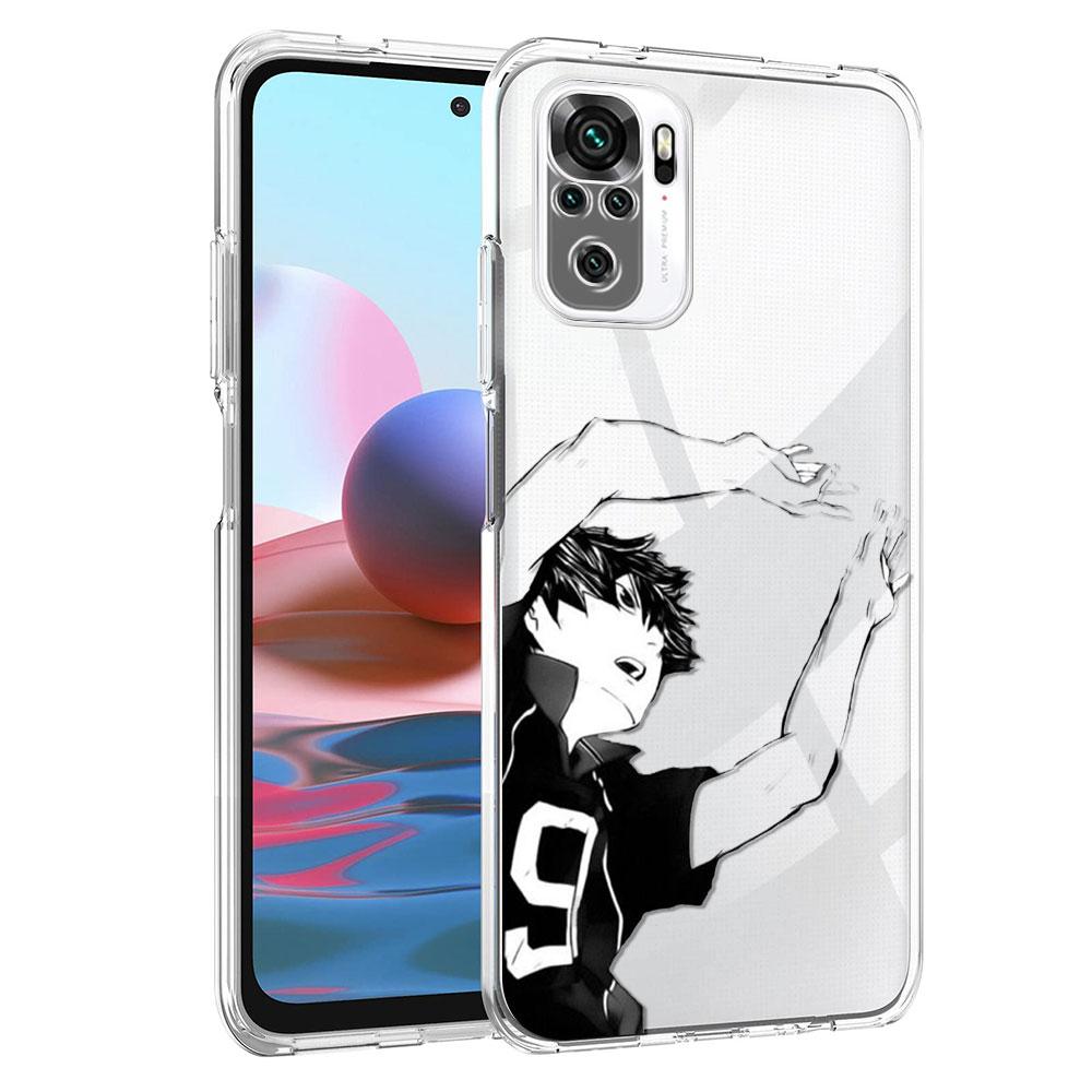 Прозрачный чехол для Xiaomi Redmi Note 10 9S 9 8 Pro 10S 7 9C 8T 9A K40 9T 7A 8A силиконовый чехол для телефона аниме Haikyuu Fundas