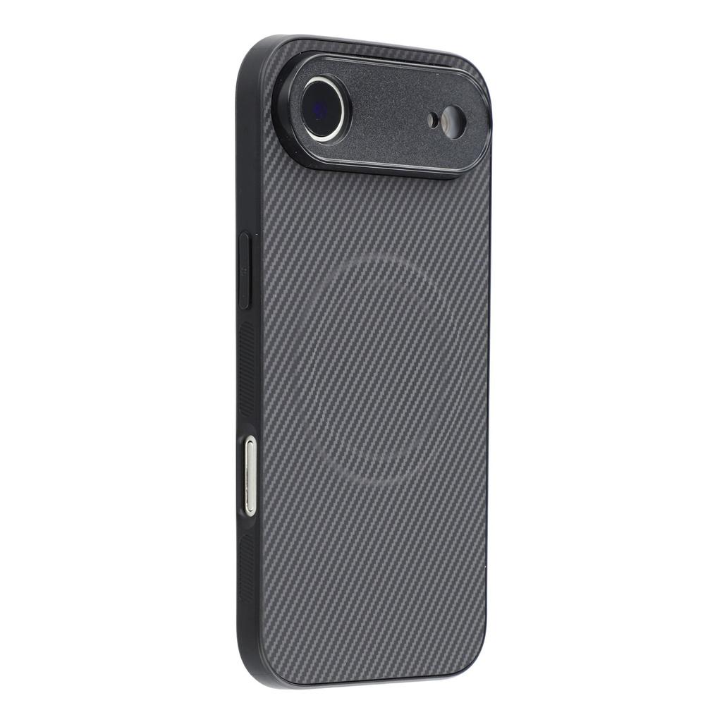 For iPhone Air Magnetic Case Carbon Fiber Texture TPU PC Phone Back Cover
