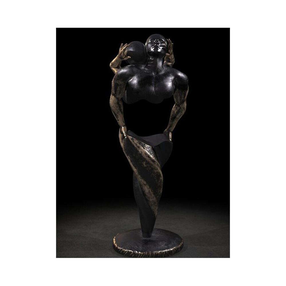 Абстрактная металлическая фигура, скульптура, настенный художественный постер, современный минималистский поцелуй, статуя, фреска, украшение комнаты, холст, живопись, Куадрос