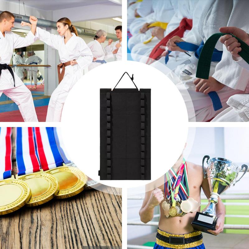 Taekwondo Belt Display Rack 12 Belts Hang Rack Wall Mounted Karate Belt Holder Martial Arts Belts Organizer for Home