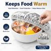 Reusable Aluminum Foil Food Covers 30 Pack - Stretchable Edges for Bowls, Plates and Food Containers, Heat Retention Temperature Range -60° to 140°