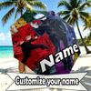 Custom Name Personalized Jujutsu Kaisen Print Umbrella, Auto Open Close, 8‑Rib Sturdy Frame, Commute Camping Hiking Use, Birthday Gift