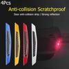 4Pcs Sign Protector Alarm Door Sticker Anti-Collision Car Reflective Strips Safety Warning