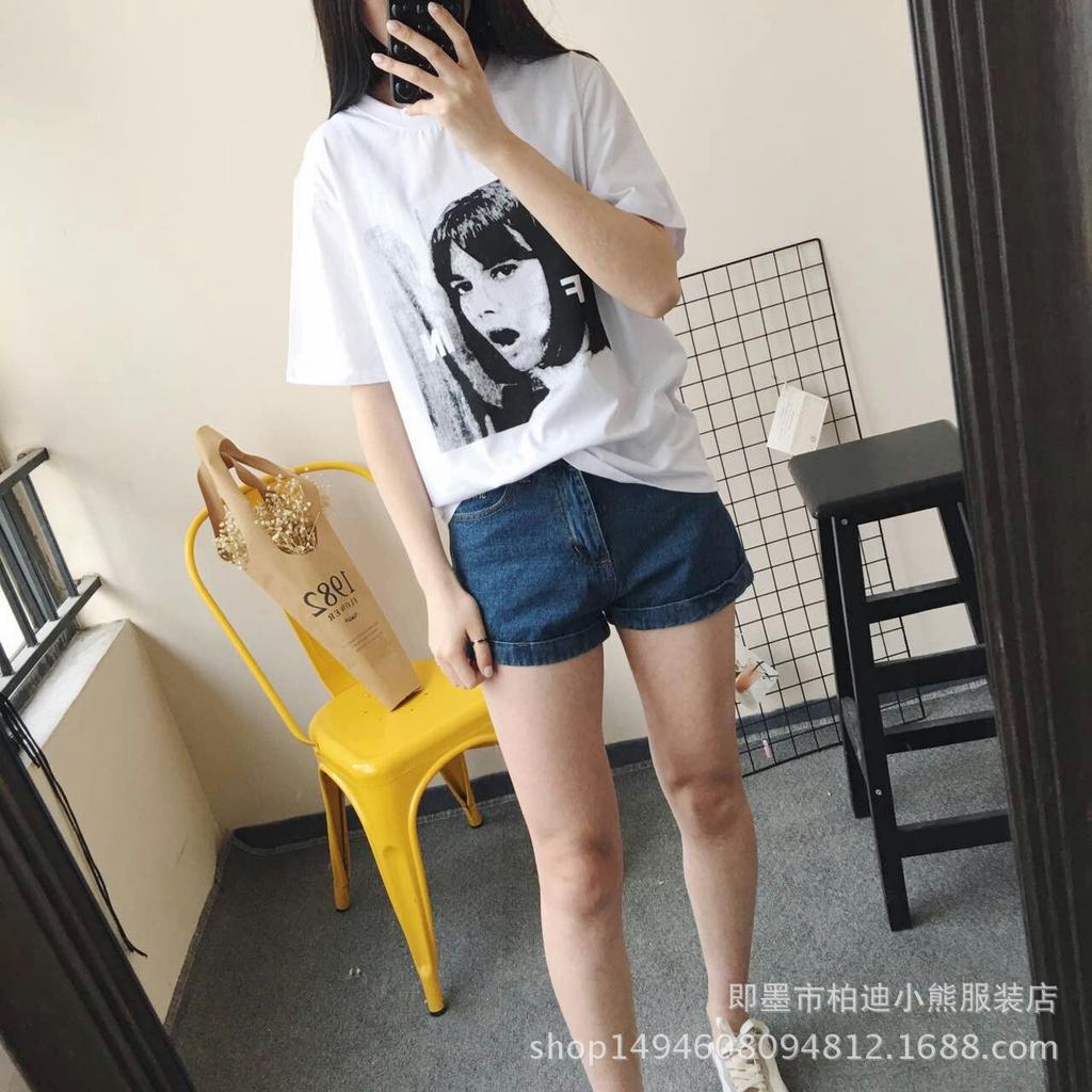 2017BF Style Portrait Print Short Sleeve T-Shirt