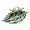 Porcelain Leaf Shaped Earrings Jewelry Tray Candy Plate Necklace Keys Holder for Room Decor