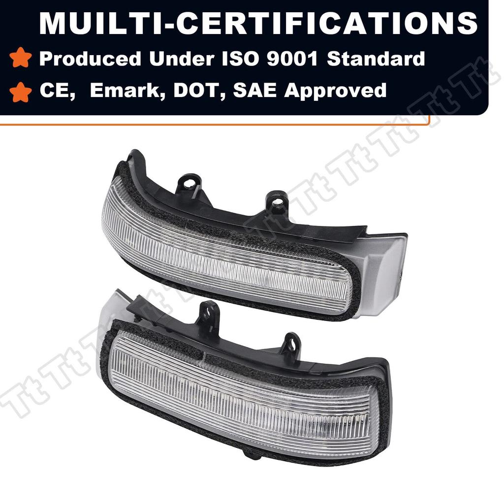 Clear Lens Sequential Door Mirror Turn Signals for Vellfire Estima Voxy Alphard, (20 Series), (50 Series), Noah, (70 Series).