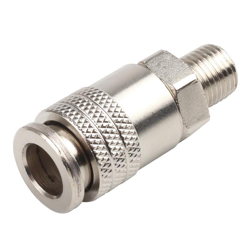 Air Compressor G1/4 Male Thread Pneumatic Fittings Adapter Metal Quick Connector Eu Standard For Air Power Tools Accessories